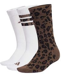 adidas - 3 Pack Leopard Print Socks - Lyst