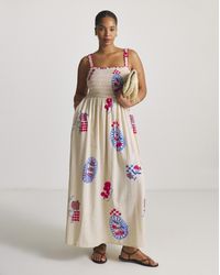 Simply Be - Dolce Vita Shirred Maxi Beach Dress - Lyst