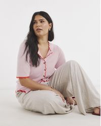 Simply Be - Scallop Detail Short Sleeve Cardigan - Lyst