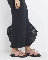 Simply Be - Bow Detail Slider Sandals Extra Wide - Lyst