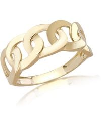 iJewel - 9Ct Curb Chain Style Ring - Lyst