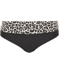 Figleaves - Figleaves Tailor Fold Top Bikini Briefs - Lyst