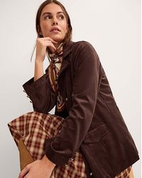 Monsoon - Eva Faux Suede Longline Jacket - Lyst