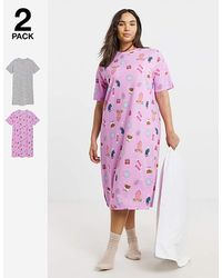 Simply Be - Value 2 Pack Nighties - Lyst
