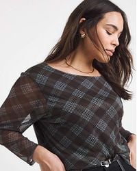 Simply Be - Mesh Scoop Back Top - Lyst