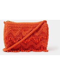 Accessorize - Beaded Macrame Crossbody Bag - Lyst