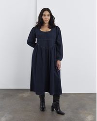 Simply Be - Denim Midaxi Picnic Dress - Lyst