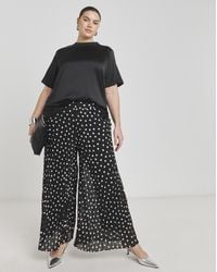 Simply Be - Pleated Wide Leg Trousers - Lyst