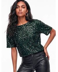 Lovedrobe - Sequined Velvet Boxy Top - Lyst