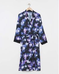 Figleaves - Stretch Satin Kimono Gown - Lyst