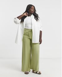 Simply Be - Twill Wide Leg Trousers - Lyst