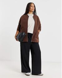 Simply Be - Soft Zip Bomber Jacket - Lyst