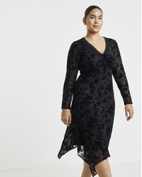 Simply Be - Floral Hanky Hem Dress - Lyst