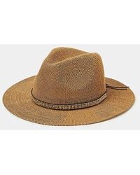 Accessorize - Metallic Trim Fedora Hat - Lyst
