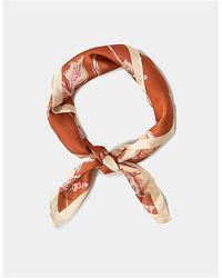 Accessorize - Floral Square Satin Scarf - Lyst