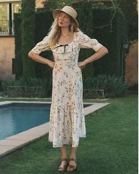 Monsoon - Sienna Floral Midi Dress - Lyst