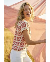 Roman - Roman Crochet Knitted Top - Lyst