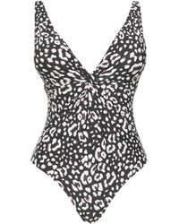 JD Williams - Animal Twist Front Non Wired Swimsuit - Lyst