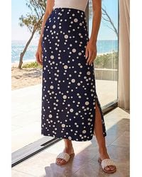 Roman - Roman Spot Print Stretch Maxi Skirt - Lyst
