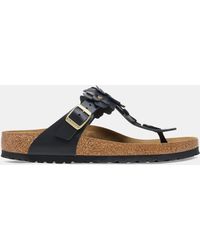 Birkenstock - Gizeh Leather Flower Sandals - Lyst