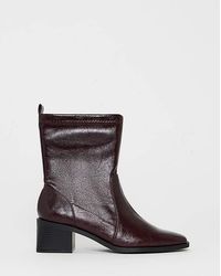 Simply Be - Block Heel Ankle Sock Boot Wide - Lyst