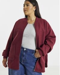Simply Be - Zip Bomber Jacket - Lyst