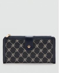 Mango - Large Wallet With Logo Print - Lyst