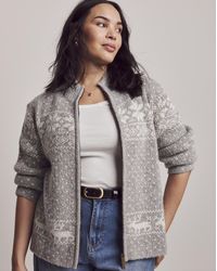 Julipa - Zip Through Fairisle Cardigan - Lyst
