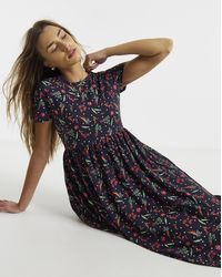 Simply Be - Jersey Midi Dress With Pockets - Lyst