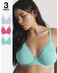 Pretty Secrets - 3 Pack Claire Cotton Wired Full Cup Bras - Lyst