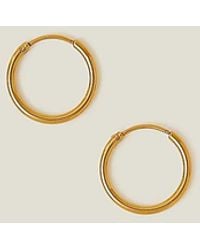 Accessorize - Stainless Steel Medium Hoops - Lyst