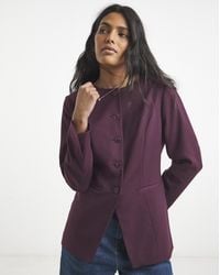 Simply Be - Collarless Blazer - Lyst