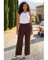 Roman Curve - Wide Leg Tailored Trouser - Lyst
