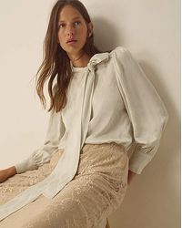Monsoon - Skyla Jacquard Pussybow Blouse - Lyst