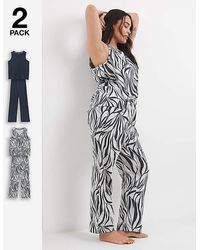 Pretty Secrets - Zebra (2 Pack) Pj Set - Lyst