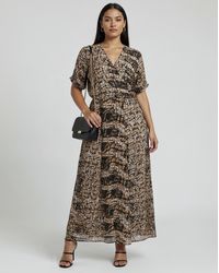 Religion - Animal Print Maxi Wrap Dress - Lyst