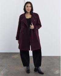 Simply Be - Funnel Neck Military Coat - Lyst