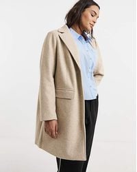 Simply Be - Short Faux Wool Coat - Lyst