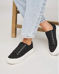 Simply Be - Canvas Trainer Chunky Ribbed Sole Exwide - Lyst