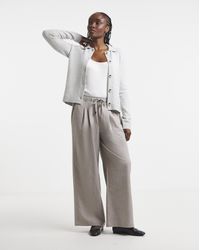 Simply Be - Pinstripe Wide Leg Trouser - Lyst