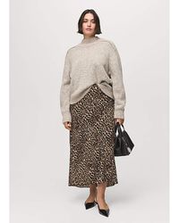 Mango - Leopard Print Skirt - Lyst