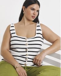 JD Williams - Scoop Neck Vest With Button Detail - Lyst