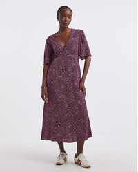 Simply Be - Spun Viscose Button Up Midi Dress - Lyst