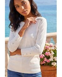 Roman - Roman Scalloped Neck Knit Jumper - Lyst