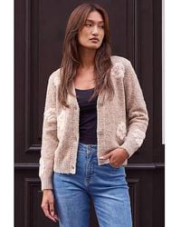 Roman - Roman Embossed Floral Knit Cardigan - Lyst