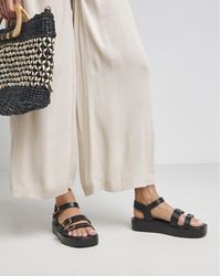 Simply Be - Chunky Multi Buckle Sandal Ex Wide - Lyst