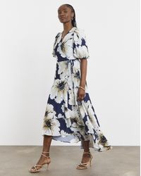Joanna Hope - Wrap Dress With Puff Sleeves - Lyst