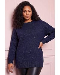 Roman Curve - Hotfix Longline Knit Jumper - Lyst