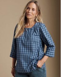 Julipa - Seersucker Half Button Blouse - Lyst