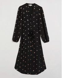 little mistress foil print midi dress